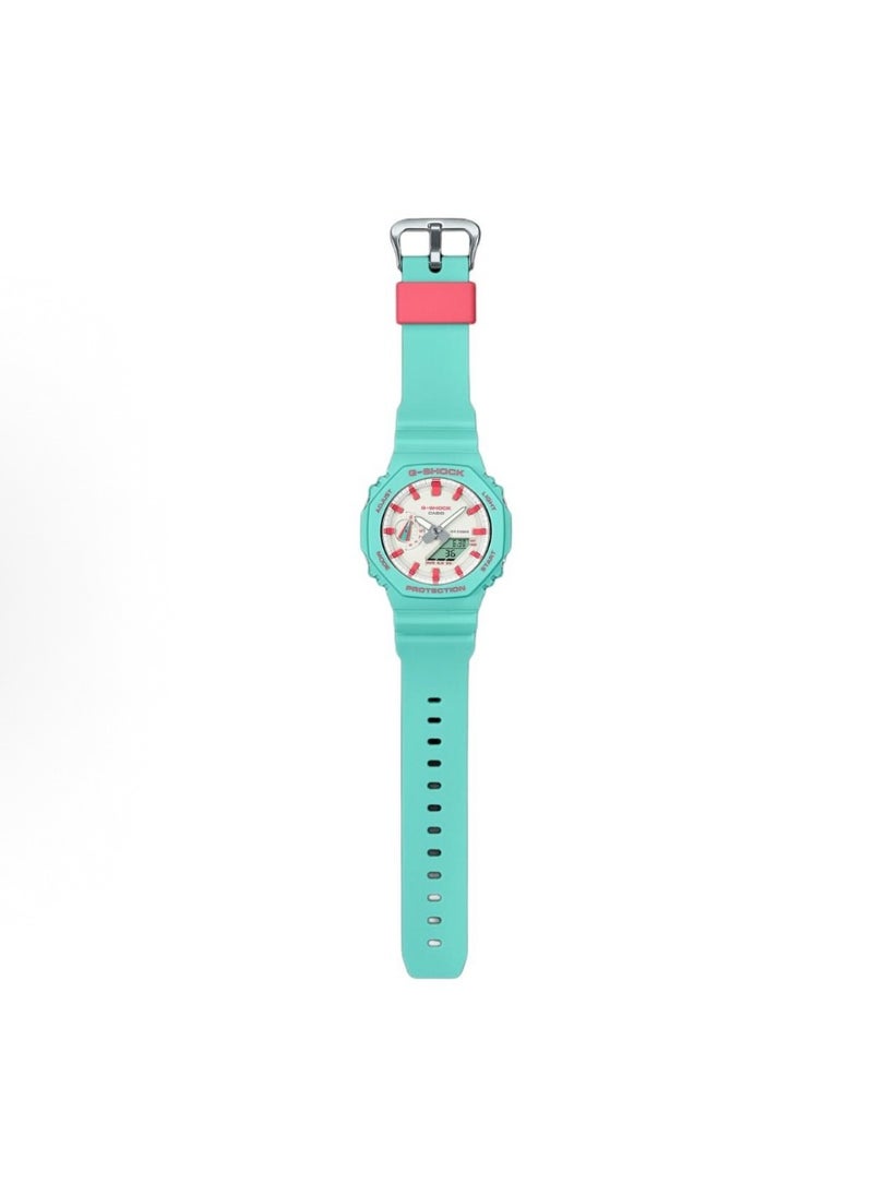 CASIO - octagonal sports waterproof and shockproof watch GA-2100 bule pink - Image 1
