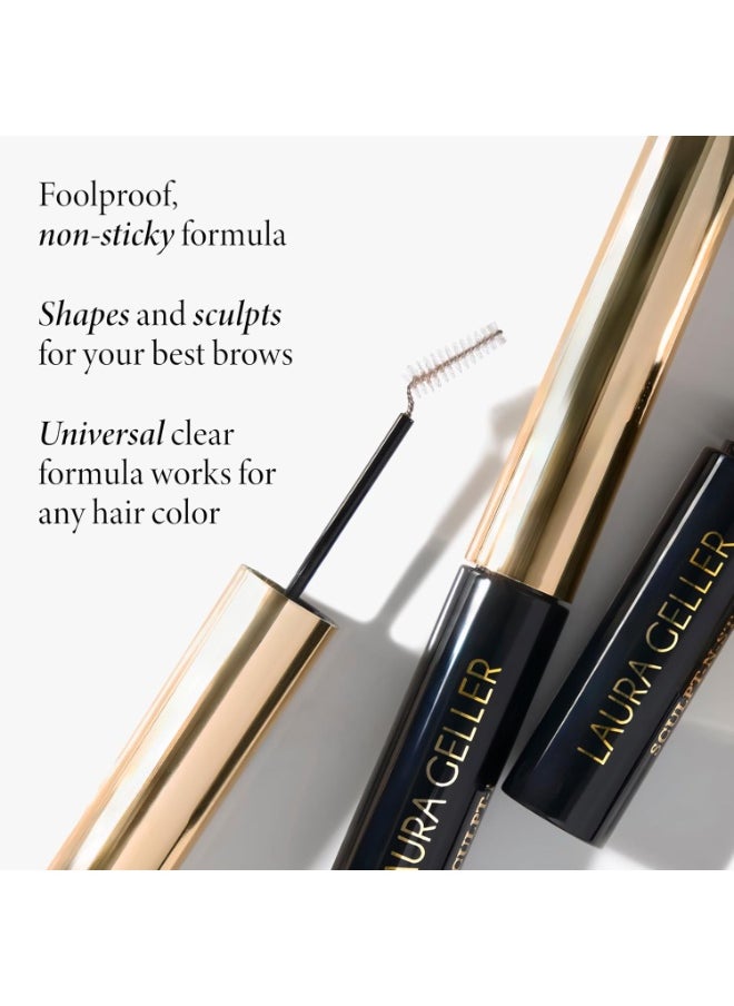 LAURA GELLER NEW YORK LAURA GELLER NEW YORK Sculpt-n-Stay Clear Brow Gel - Eyebrow Setting Gel - Shapes and Sculpts - Non-Sticky Formula  - Image 2