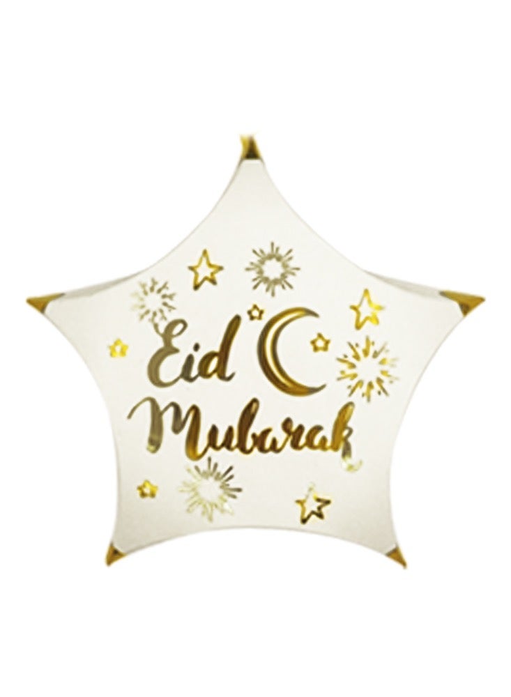White Eid Mubarak New Style Star Candy Gift Box Packaging 12 Pieces - Image 1