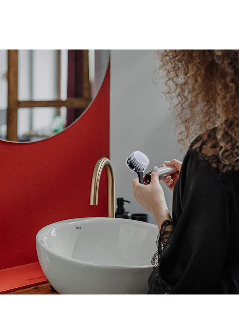 إسكدنيا Facial Cleansing Brush 4 PCS Exfoliating Face Wash Scrub Exfoliator Scrubber Manual for Deep Pore Exfoliation Massaging (Black) - Image 2