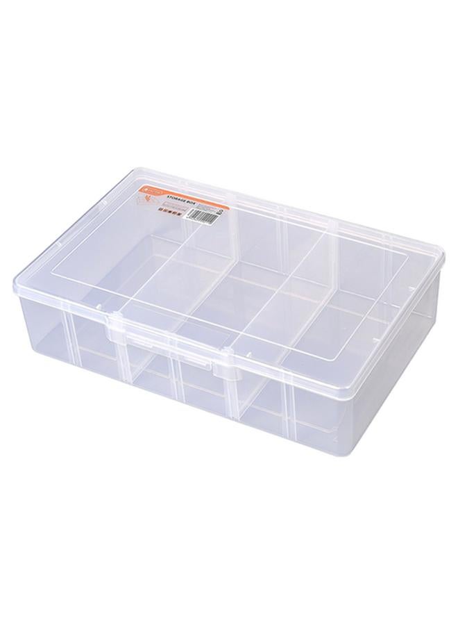 Tactix 3-Compartment Plastic Storage Box with Removable Separators Clear X-Large  - Image 2