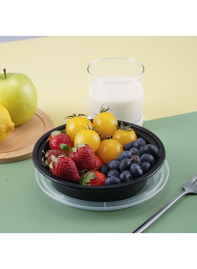 كوالتي حاويات طعام دائرية سعة 32 أونصة مع أغطية - آمنة للاستخدام في الميكروويف والفريزر (50 قطعة) - Image 5