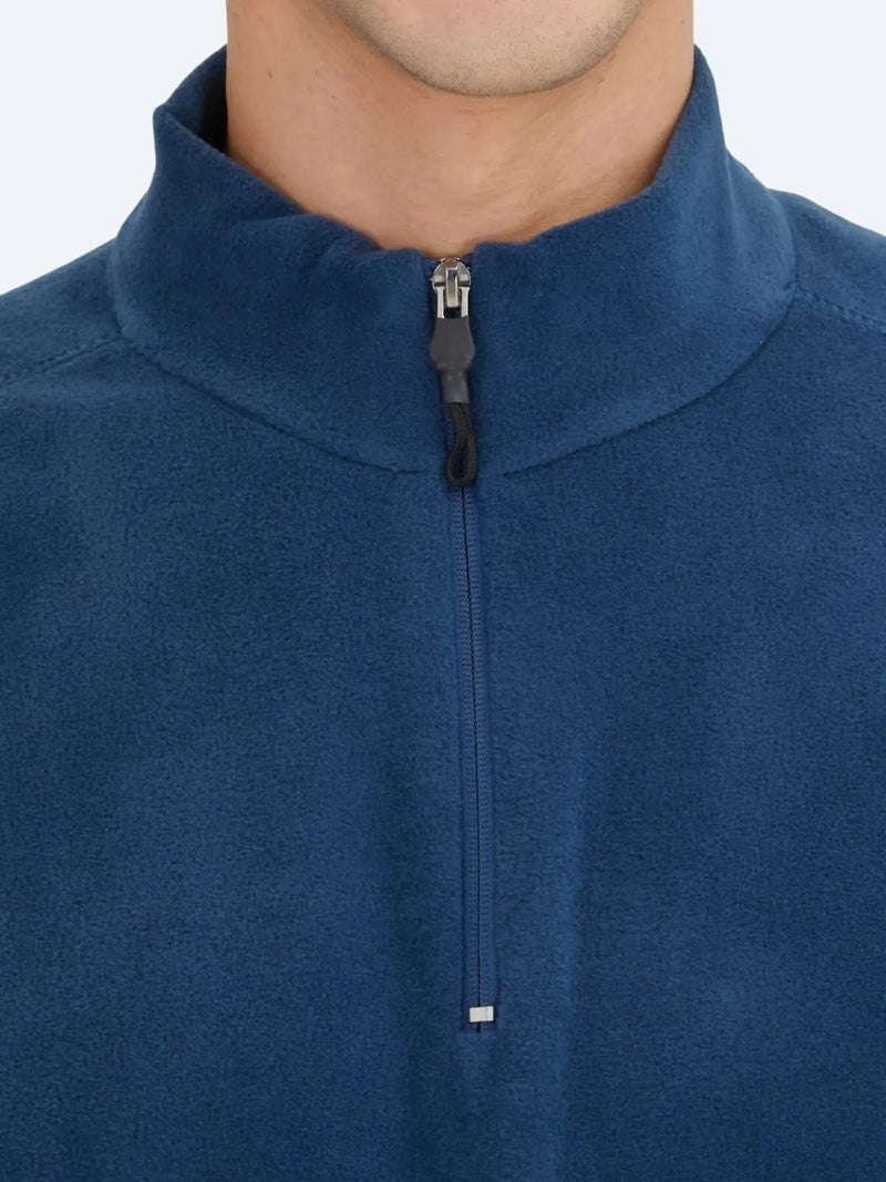 Kip Indigo Turtleneck Plain Sweatshirt - Image 4