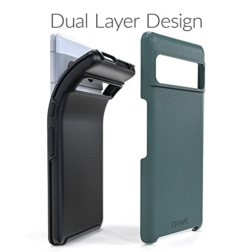 Crave Dual Guard for Google Pixel 7 Pro Case, Shockproof Protection Dual Layer Case for Google Pixel 7 Pro - Forest Green - Image 4