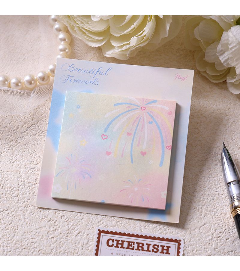 Fantasy Fireworks Sticky Notes 30 Sheets Square Mini Memo Pads Set - Image 5