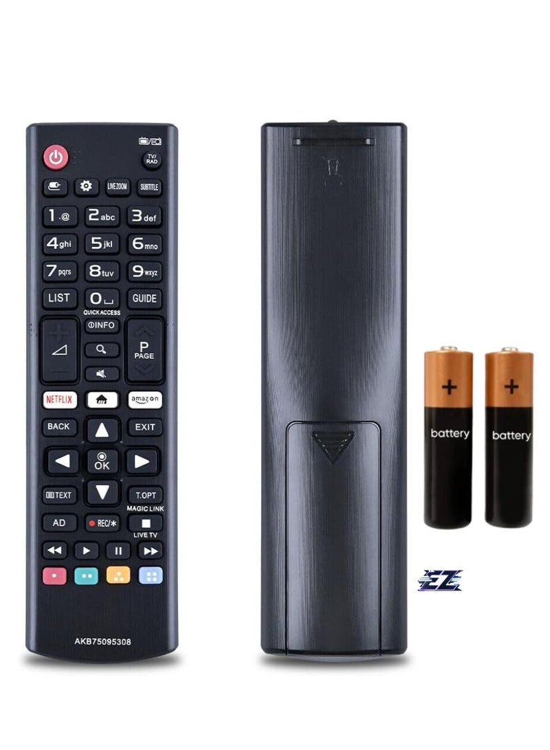 PopZa New Universal Replacement Remote Control AKB75095308 AKB75095307 AKB74915305 AKB75375604 for All LG Smart TV Models – Includes Battery - Image 1