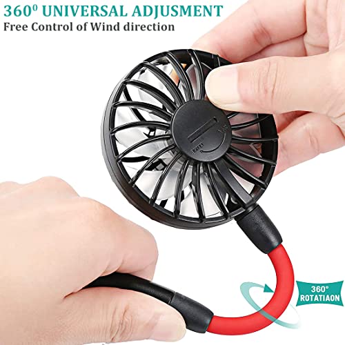 Wembley Head Neck Fan Rechargeable Portable with 3 Level Fan Speed for Home Office Kitchen Travelling - Green - Image 2