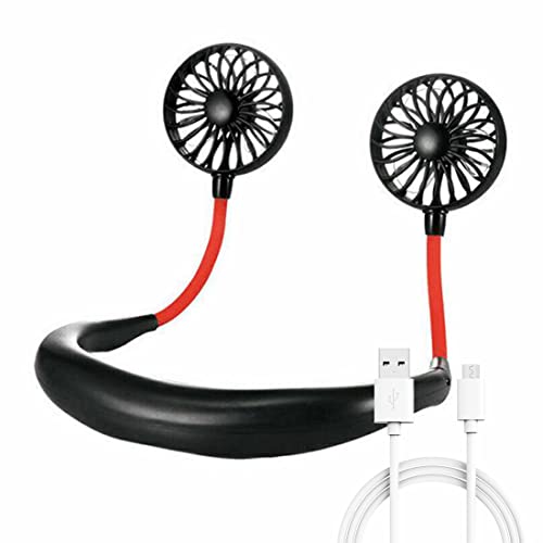 Wembley Head Neck Fan Rechargeable Portable with 3 Level Fan Speed for Home Office Kitchen Travelling - Green - Image 1