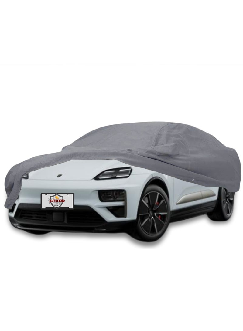 Zipporah All Weather Premium Lightweight 6-Layers Protective Car Cover 210T Compatible for 2018-2025 Porsche Macan with Left Driver Side Door Zipper, Security Lock and Mirror Pockets - Image 1