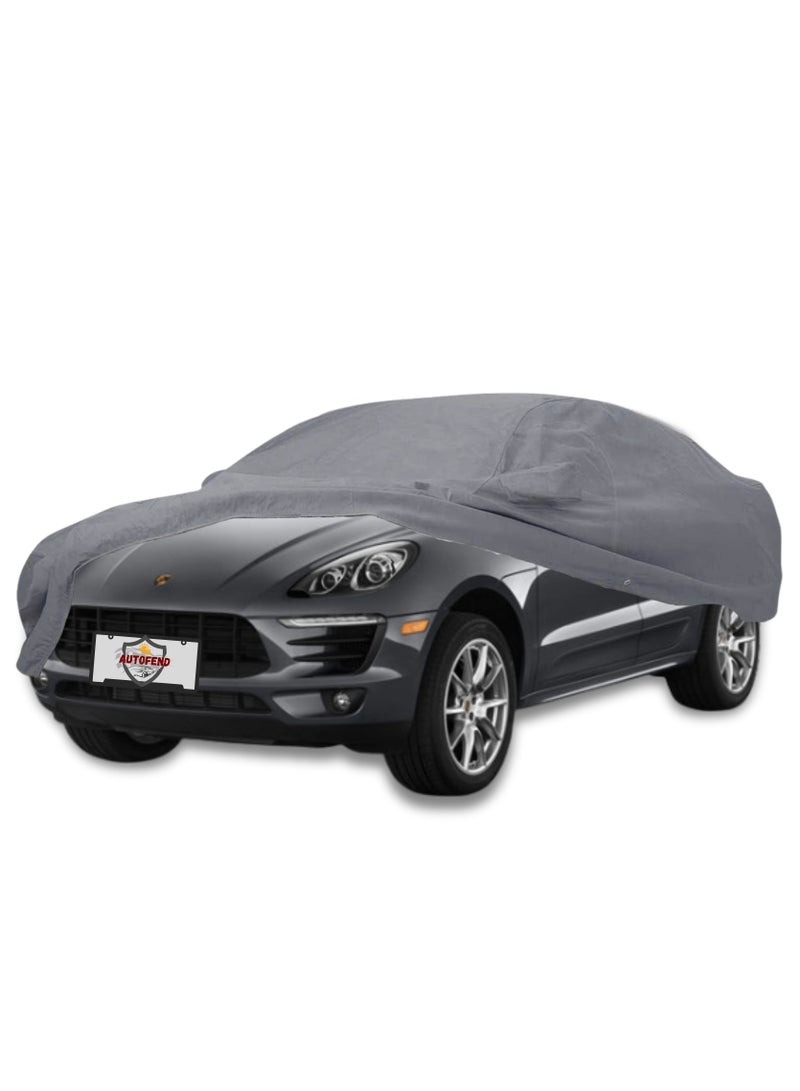 Zipporah All Weather Premium Lightweight 6-Layers Protective Car Cover 210T Compatible for 2018-2025 Porsche Macan with Left Driver Side Door Zipper, Security Lock and Mirror Pockets - Image 2