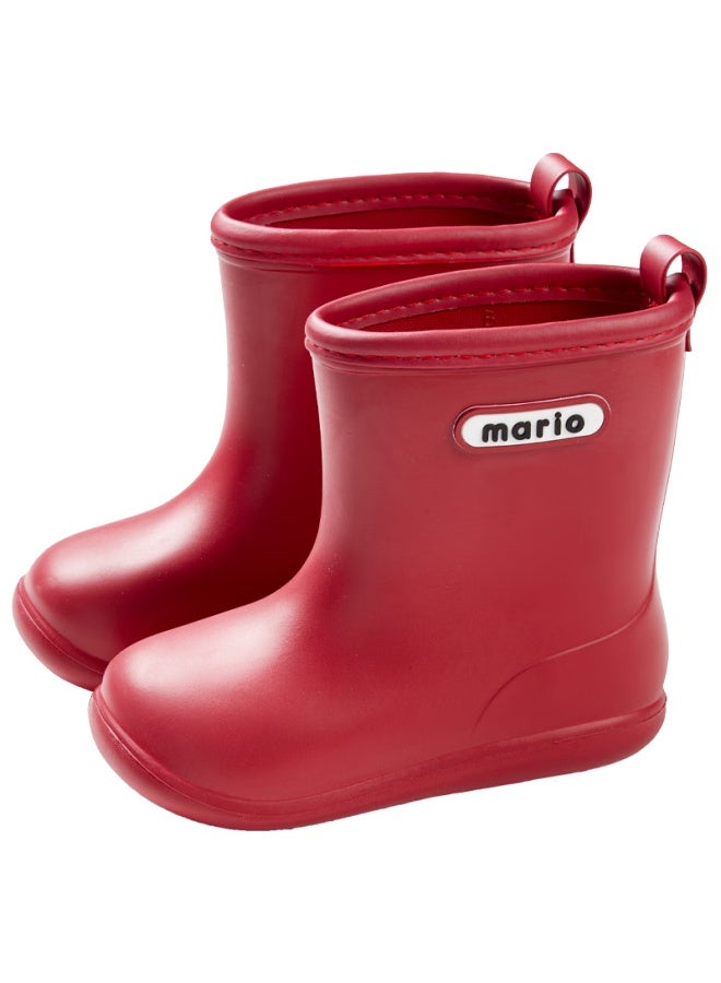 Cheerful Mario Children's Rain Shoes Girls Cartoon Drawstring Baby Rain Boots Waterproof Anti-slip Lightweight Toddler Kids Water Shoes Jelly Shoes