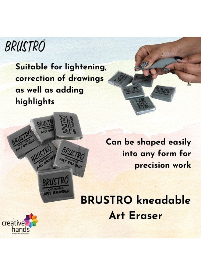 BRUSTRO باقة من 18 ممحاة فنية قابلة للعجن من برسترو - Image 2