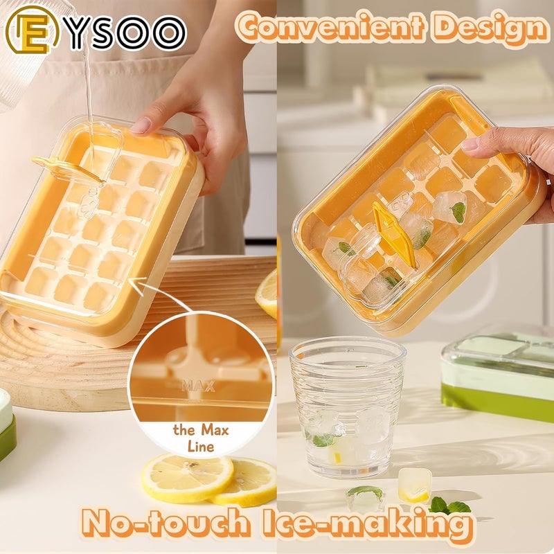 15 Grids Ice Cube Trays - BPA-free Easy Release Ice Cube Molds (Yellow) - Image 4