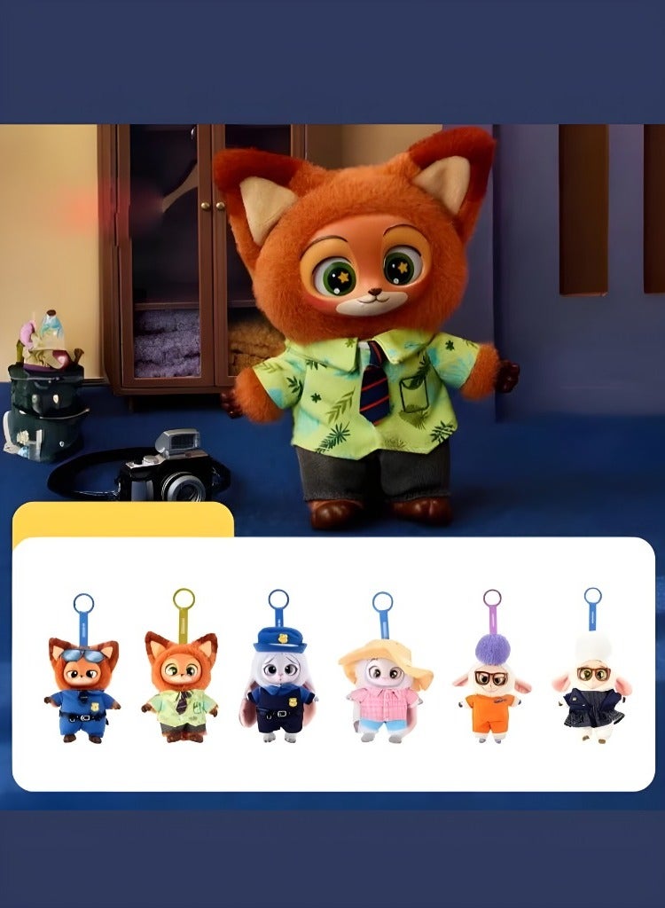 minisopuru (Pack of 6) Miniso Zootopia Series Blind Box Disney Vinyl Plush Pendant and Keychain Mystery Blindbox. - Image 2