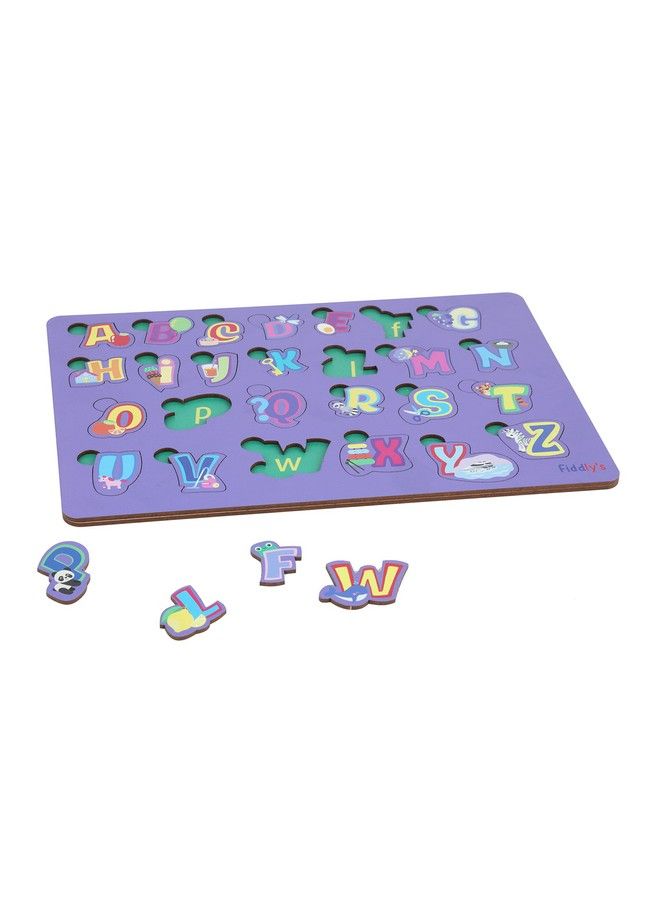 Fiddlys Wooden Learning Educational Puzzle 12 In X 8 In Large Puzzle Toy For Kids & Children Age 4+ (Alphabets) - Image 5