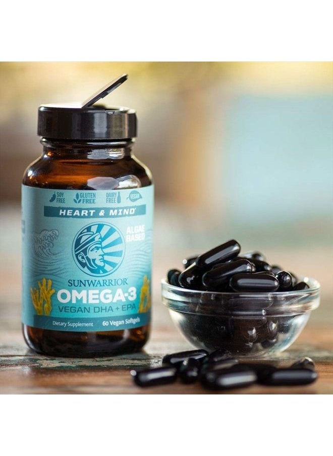 Sunwarrior Vegan Omega 3 DHA & EPA Supplement Algal Oil Preferred Alternative to Fish Oil Supports Brain Eye Joint & Heart Health (60 Count)  - Image 4