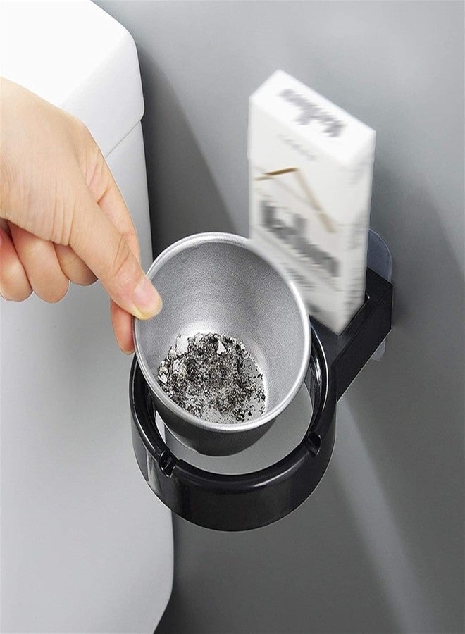 Wolblix Ashtray,Wall-Mounted Removable Anti-Fly Ash Ashtray Portable and Washable Abs and Stainless Steel Material Suitable for Desktop Storage Bedroom Bathroom Office and Home Decoration - Image 5