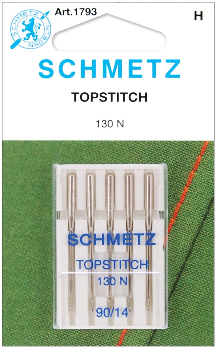 SCHMETZ Topstitch Sewing Machine Needles - Quilting & Topstitching Supplies, Size 90/14, 5-Needle Cards, Pack of 1 - Image 1
