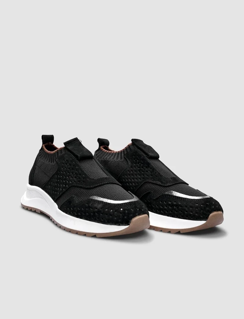 كاباني Knitwear Black Elastic Women's Sports Shoes