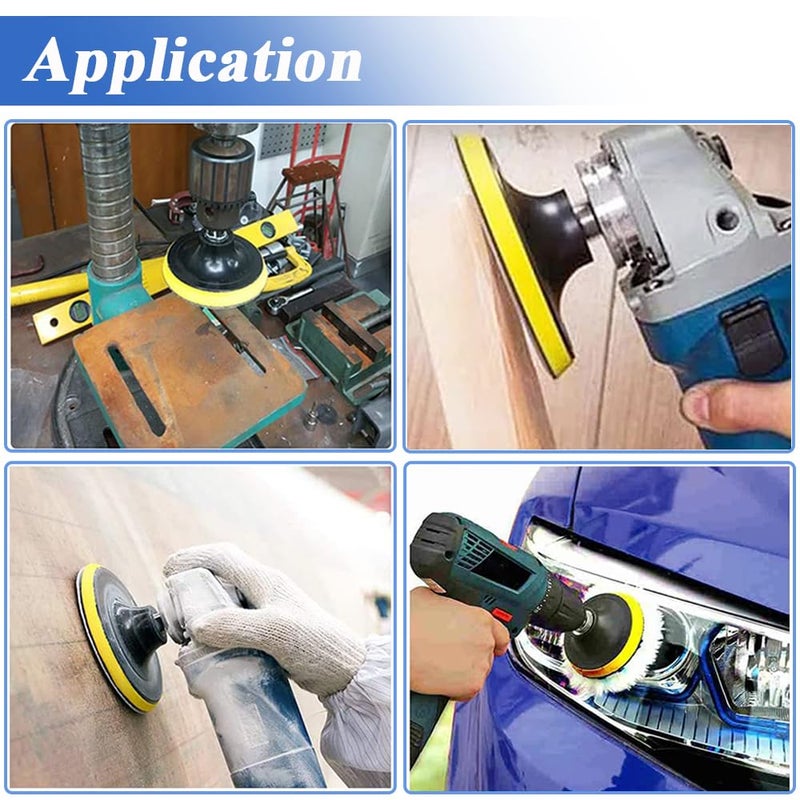Eyech 2 Pack 5 Inch Hook and Loop Backing Pad with M14 ThreadRotary Buffing Pad Sanding Holder Angle Grinder Polishing Backer Plate for WoodMetalAutomotiveOrbital SanderPolisher - Image 3