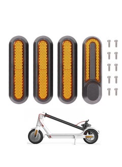 KASTWAVE Reflective Scooter Rear Side Wheel Cover Reflective Strip for Xiaomi 1S M365 Pro Pro2 Scooter, Scooter Wheel Hubs Cap with Screws Rear Wheel Protective Decorative Shell  - Image 1