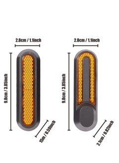 KASTWAVE Reflective Scooter Rear Side Wheel Cover Reflective Strip for Xiaomi 1S M365 Pro Pro2 Scooter, Scooter Wheel Hubs Cap with Screws Rear Wheel Protective Decorative Shell  - Image 2