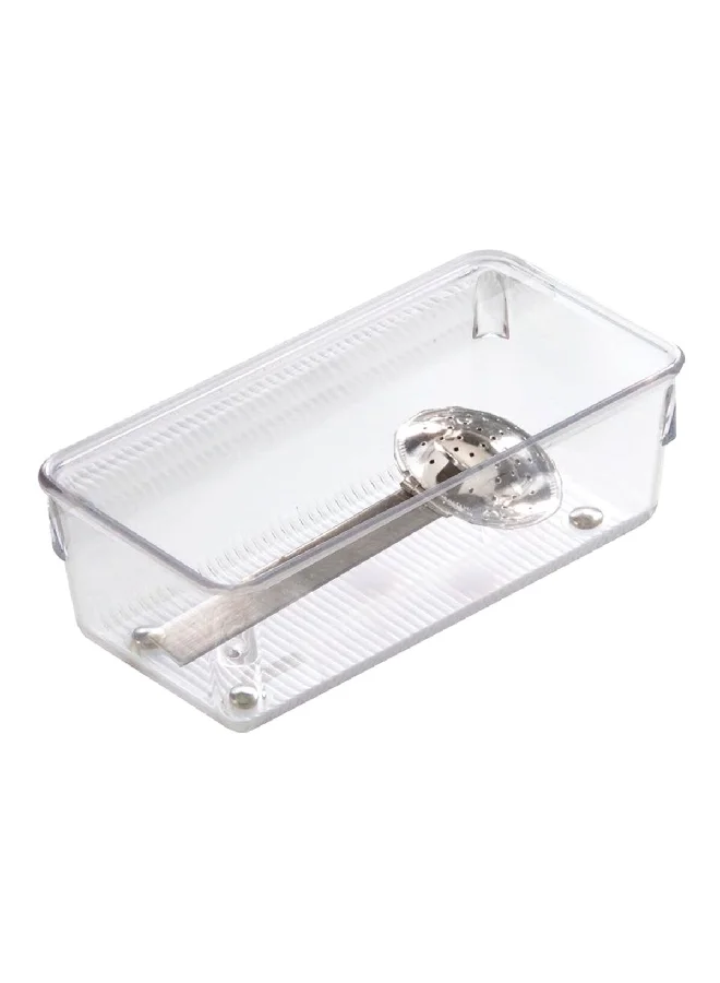 InterDesign Linus Drawer Organizer Clear 3 x 6 x 2 inch 52330