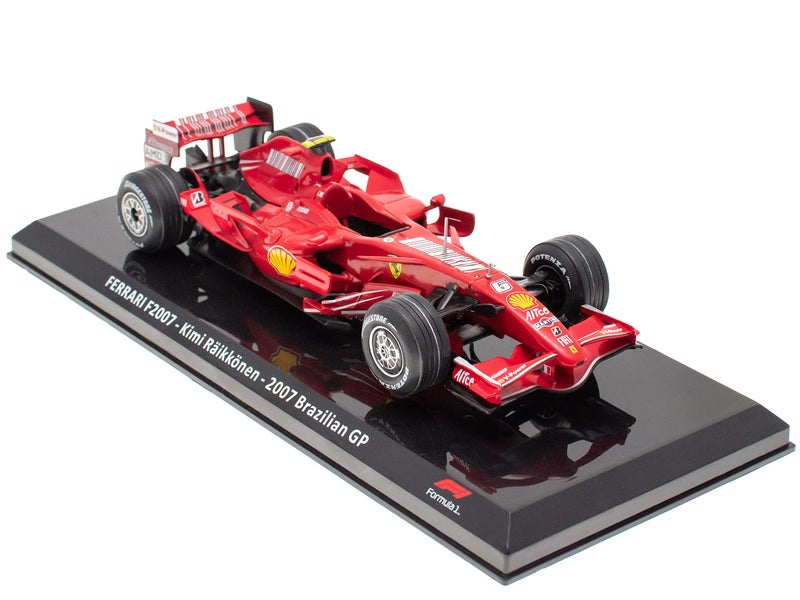 OPO 10 - Formula 1 1/24 Scale Car Compatible with Ferrari F2007 Kimi Raikkonen 2007 Brazilian GP - OR012 - Image 1