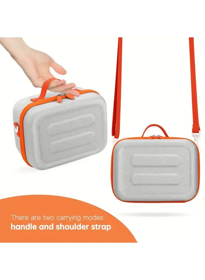 Orange Shockproof Carrying Case for Yoto Player 3rd Gen with Handle and Headphone Holder - Image 5