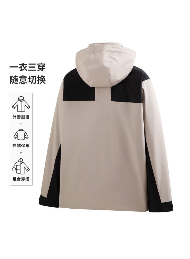 Flying in the snow Couple Style Three-way Wear Jacket Fashion Casual Trendy Versatile - Image 3