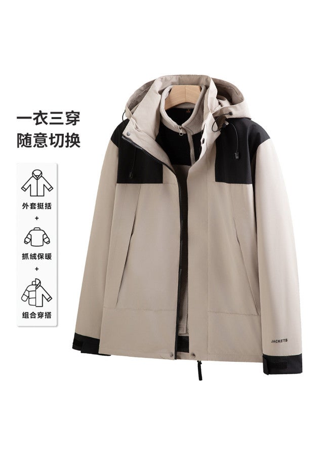 Flying in the snow Couple Style Three-way Wear Jacket Fashion Casual Trendy Versatile - Image 2