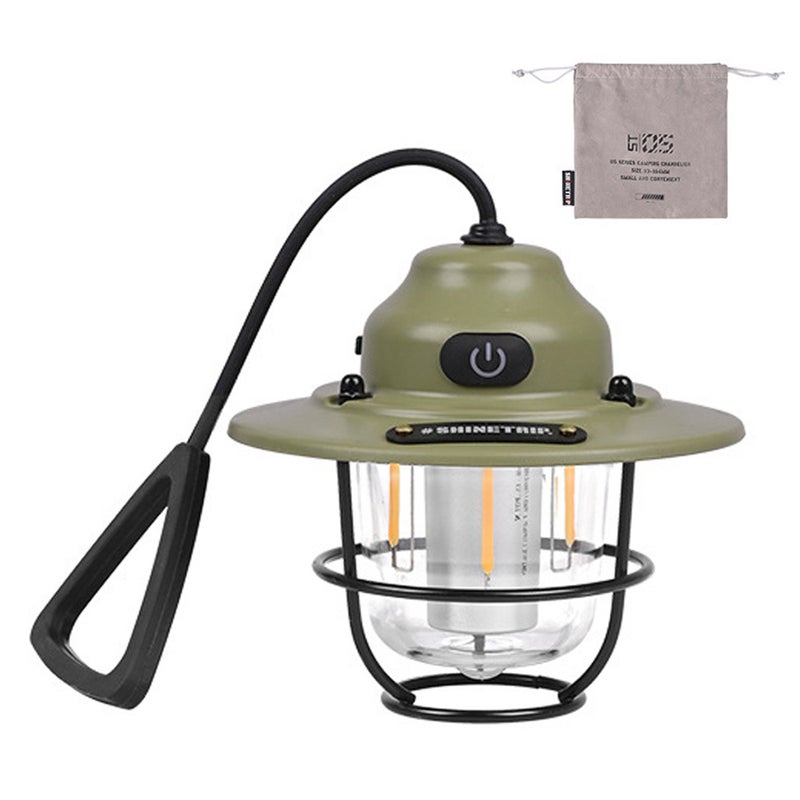 Cordless Camping Lamp Portable Hung Light Outdoor Retro Tent Light Home Atmospheres Lantern Multi-Modes USB Rechargeable Lamp - Image 1