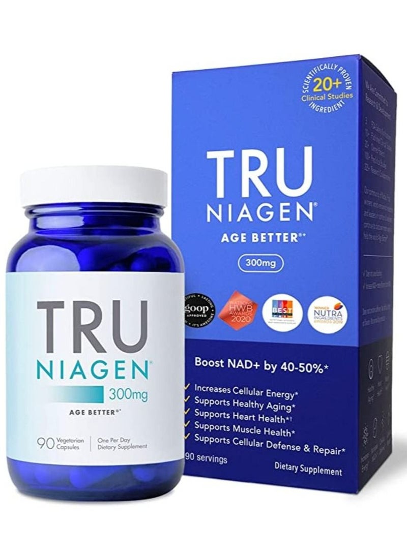 TruNiagen 90ct/300mg Multi Award Winning Patented NAD+ Boosting Supplement Nicotinamide Riboside for Cellular Energy Metabolism and Repair, Vitality, Muscle Health, Healthy Aging, pack of 2  - Image 2