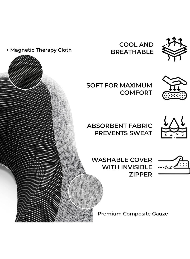 Maanys Maanys Travel Pillow for Airplane Sleeping, Memory Foam Neck Pillow, Breathable Cover, Versatile Usage for Travel, Car, Office, Work from Home, Ideal Travel Kit with 3D Eye Mask, Earplugs (Charcoal) - Image 5