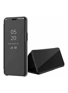 Clear View Standing Mirror Case Cover For Huawei Nova 5T Black