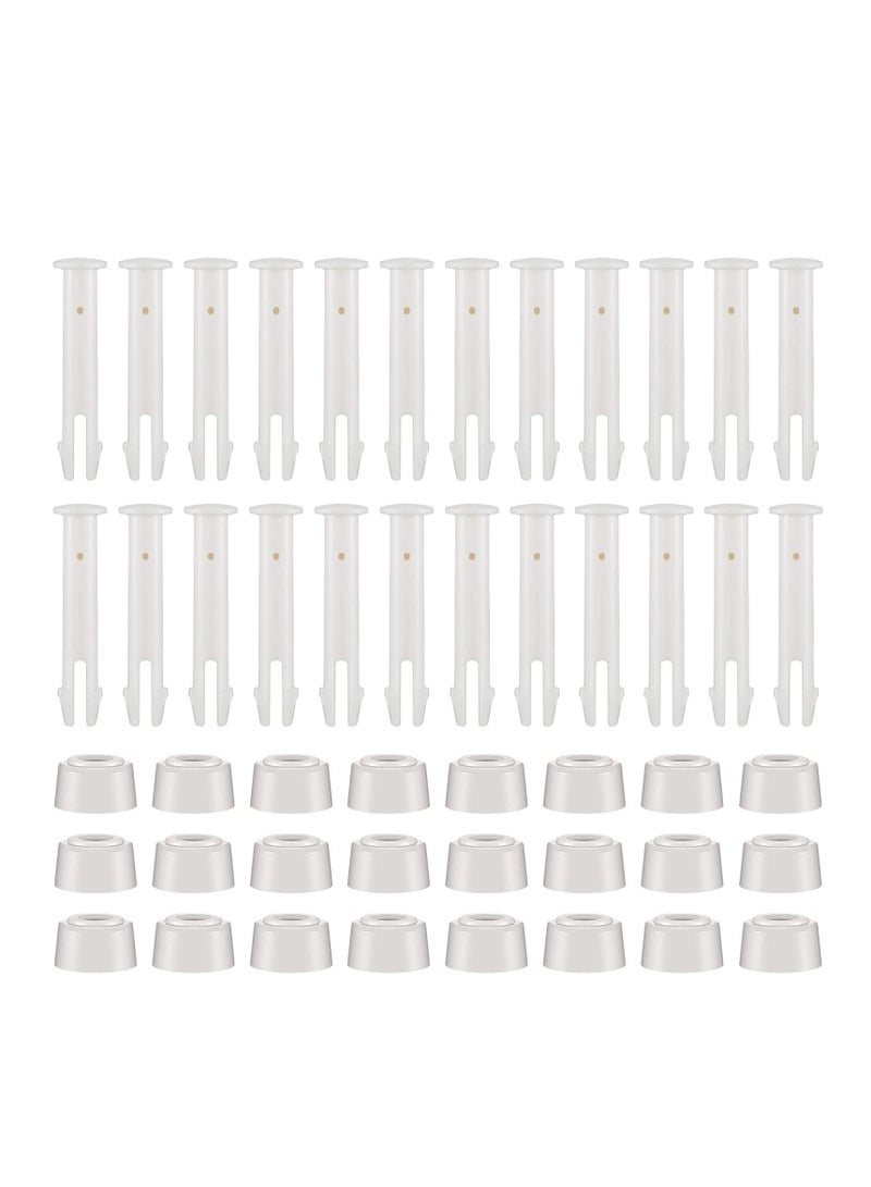 NIBEMINENT 24 Pairs Pool Plastic Connecting Pins and Seals, Spare Parts for Above Ground Metal Frame Pools, 2.36 in / 6 cm Length, Essential Maintenance Accessories  - Image 1
