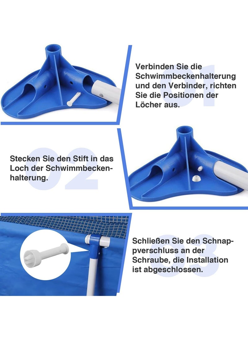 NIBEMINENT 24 Pairs Pool Plastic Connecting Pins and Seals, Spare Parts for Above Ground Metal Frame Pools, 2.36 in / 6 cm Length, Essential Maintenance Accessories  - Image 5