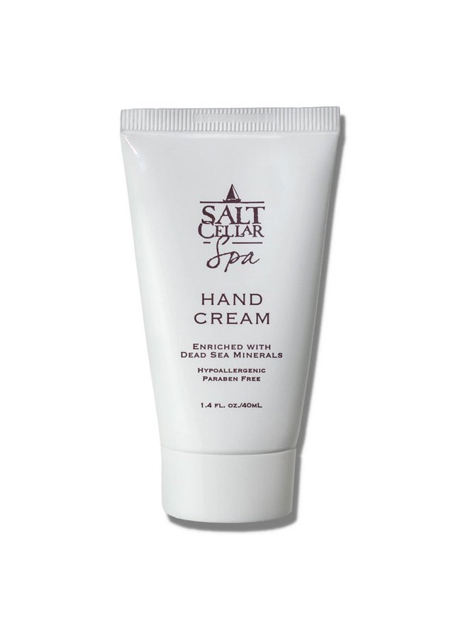 salt cellar Spa Dead Sea Mineral Hand Cream, Moisturizer Lotion For Dry, Cracked Skin Enriched With Glycerin, Olive Oil, Paraben Free, Fast Absorbing, Travel Size 1.4 Fl Oz (40 Ml)  - Image 1