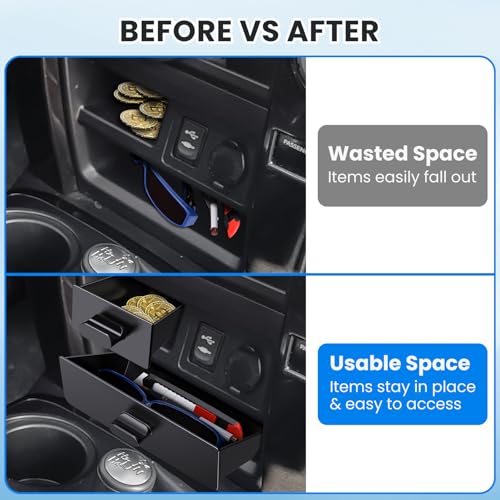 DIAMOOKY Upgraded Magnetic Center Console Organizer for Toyota 4Runner 2024 2023 2022 2021 2020-2014 Interior Accessories Lower Dash Storage Box Drawer Center Console Side Pocket -2pcs - Image 5
