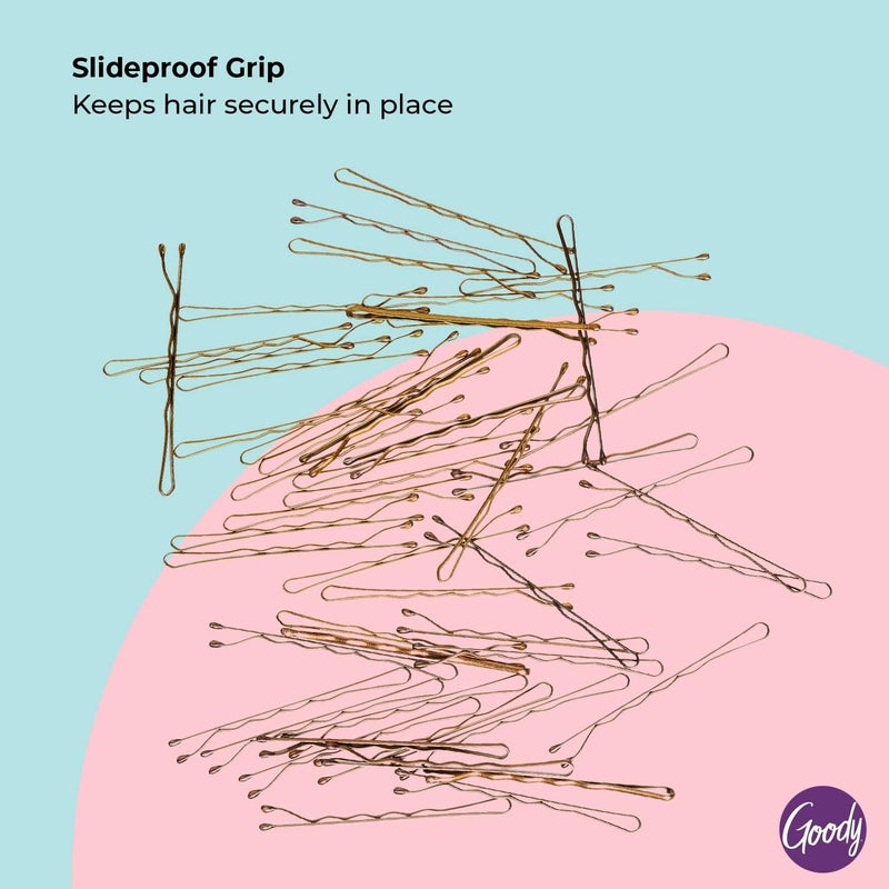 Goody Blonde Metal Bobby Pin Set - 50 Count Slideproof Hair Pins for Updos and Styling - Image 5
