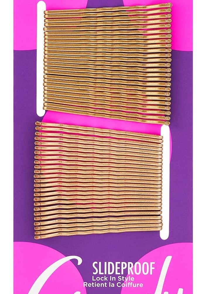 Goody Blonde Metal Bobby Pin Set - 50 Count Slideproof Hair Pins for Updos and Styling - Image 1