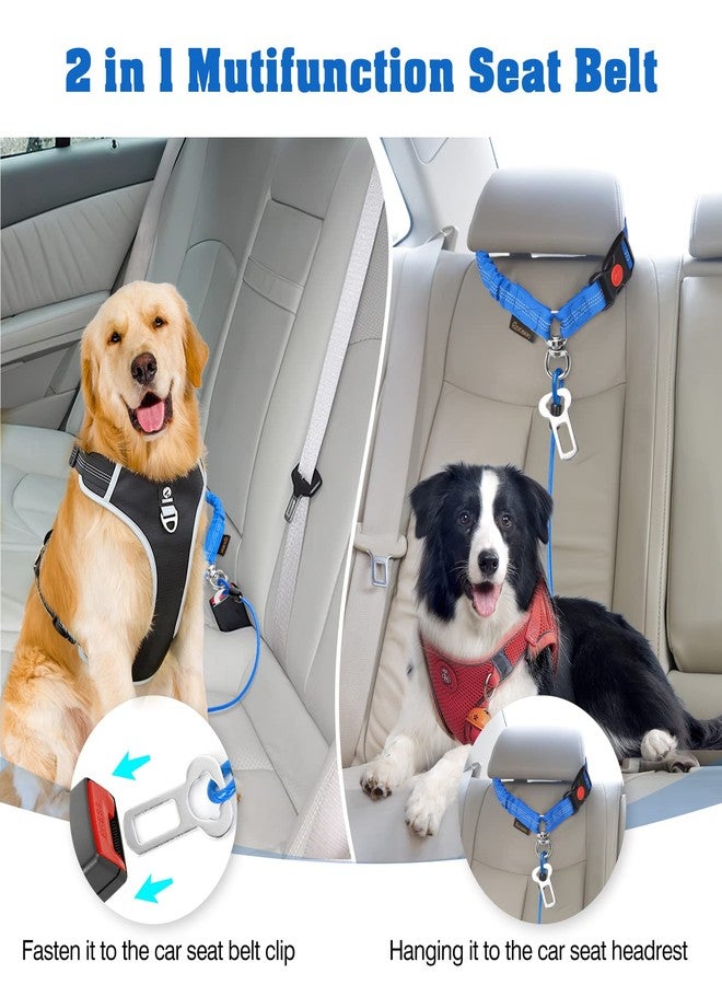 CHZUOBER حزام أمان CHZUOBER المقاوم للمضغ للكلاب، 2 في 1، كابل فولاذي، ملحقات سيارة للكلاب، مسند رأس، حزام أمان للكلاب متوسطة وكبيرة الحجم، حزام أمان شديد التحمل للكلاب التي تمضغ، مشبك دوار - Image 3