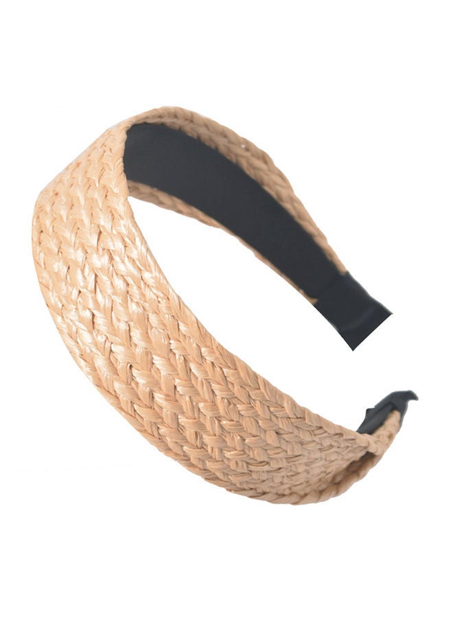 NIBEMINENT Polyester Elegant Style Hair Band Beige One Size