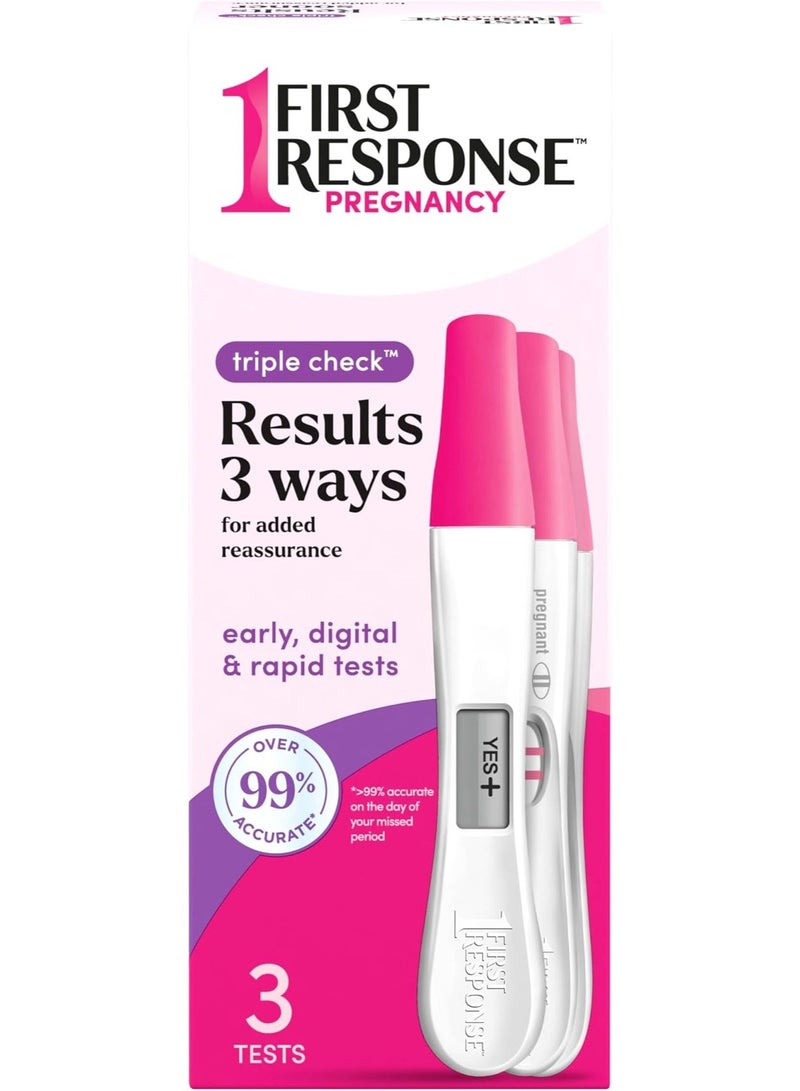 First Response Triple Check Pregnancy Test 3 ct. - Image 1