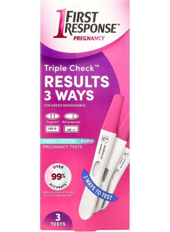 First Response Triple Check Pregnancy Test 3 ct. - Image 2