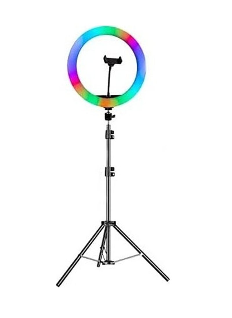 أم جي حامل ثلاثي القوائم للضوء الدائري الناعم MJ-38 RGB LED للكاميرات والهواتف الذكية التي تقوم بالتقاط مدونات الفيديو والبكرات  - Image 3