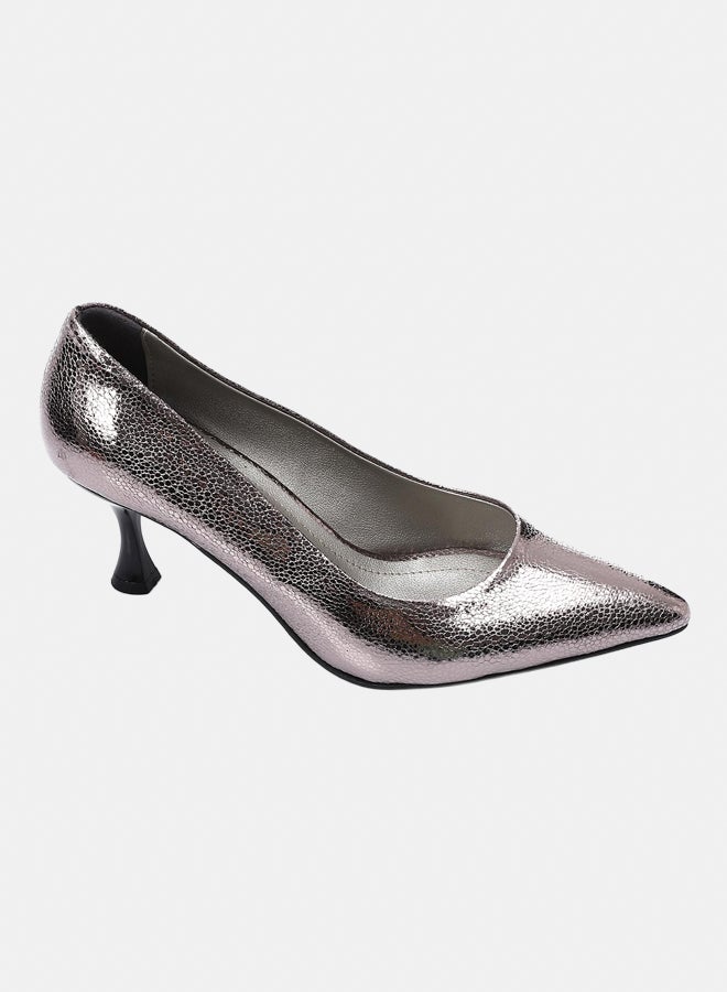 XO Style Elegant Smoky Women's Heeled Shoes with Pointed Toe and Stylish Block Heel - Image 1