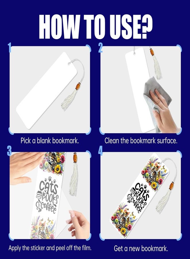 CHNVICK 24PCS UV DTF Bookmark Stickers,Flower Animal Reading UV DTF Rub on Transfer Wraps Blank Acrylic Bookmarks Decoration - Image 3