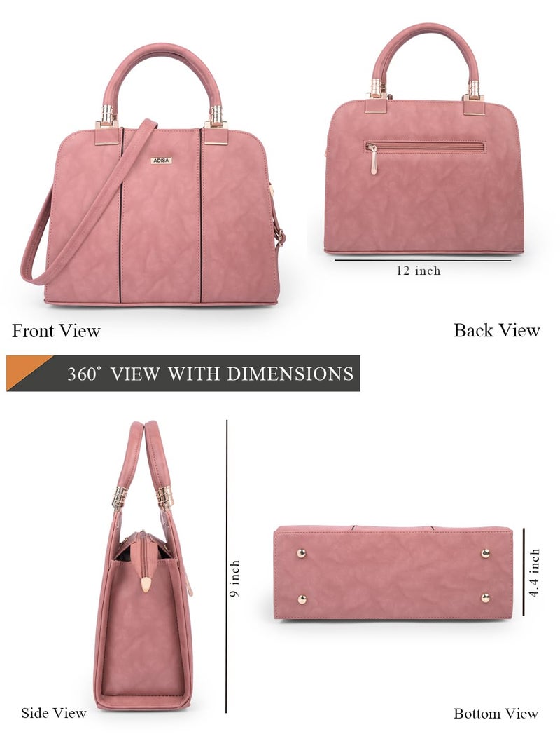ADISA two tone handbag shoulder bag for women and girls with sling belt - Image 2