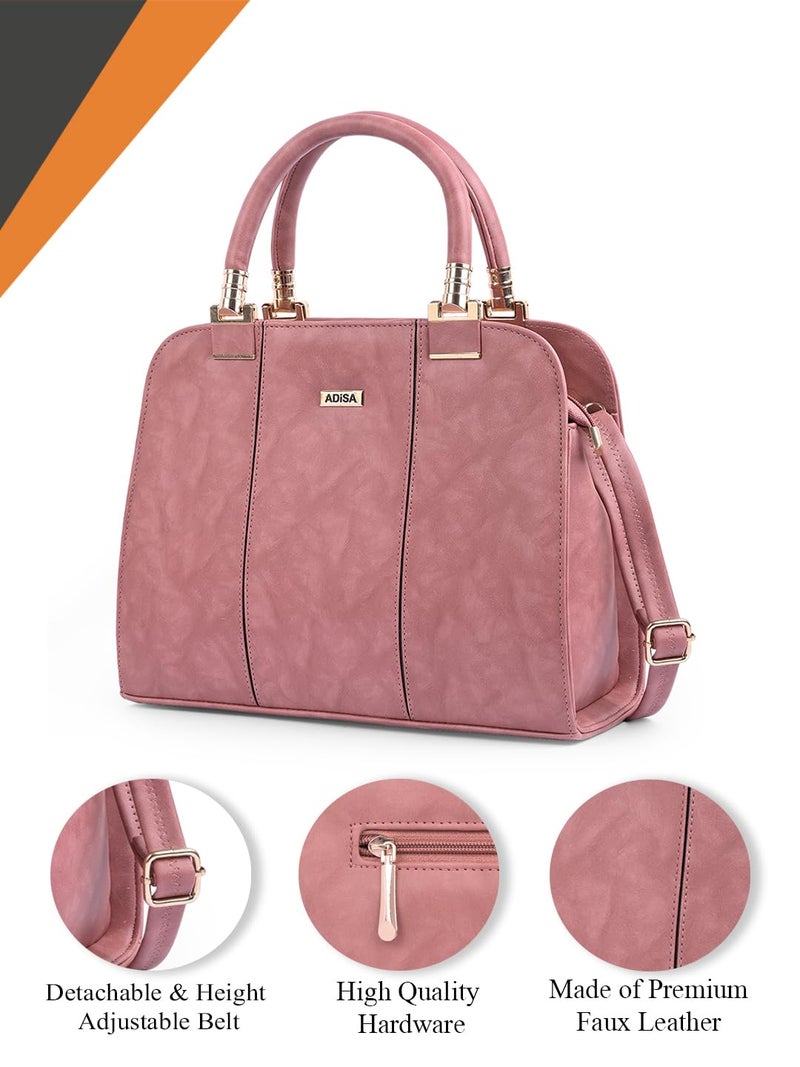 ADISA two tone handbag shoulder bag for women and girls with sling belt - Image 3